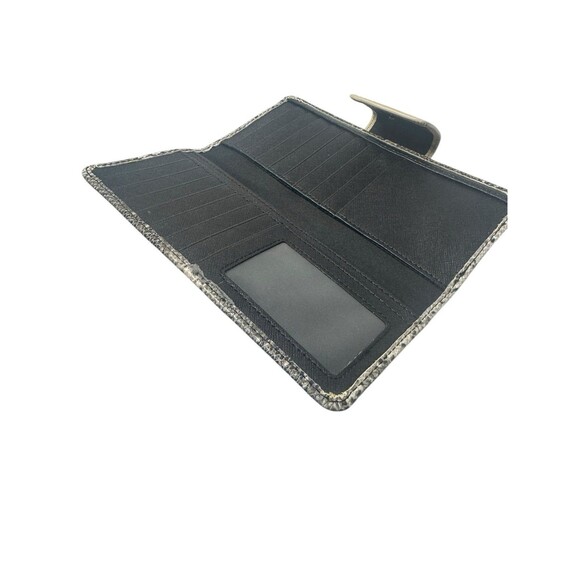 Fossil Madison Wallet Gray Leather Python Snake Clutch Organizer Fast Shipping - Picture 12 of 16
